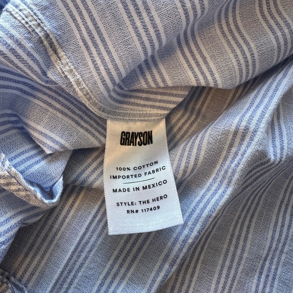 Grayson Coastal The Hero Blue and White Stripe | Size 4 (Large) - Picture 7 of 9
